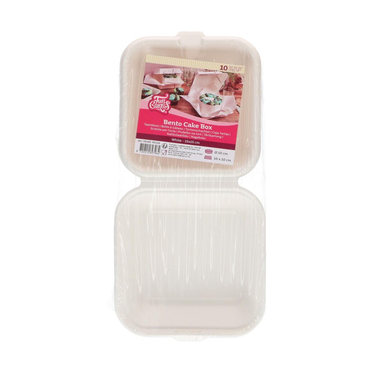 FunCakes Bento Cake Box, Lot de 10, 20,8x22,1 cm - Boîte à