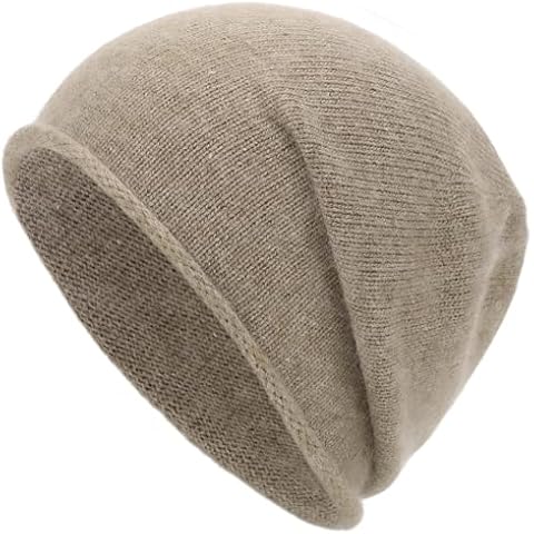 EASTER BARTHE Khaki Slouchy Beanie for Women Winter Beanie Cashmere Knit Hat Khaki Cashmere Beanie Women Winter Ski Hat Khaki Beanie Hat (Khaki) Cover