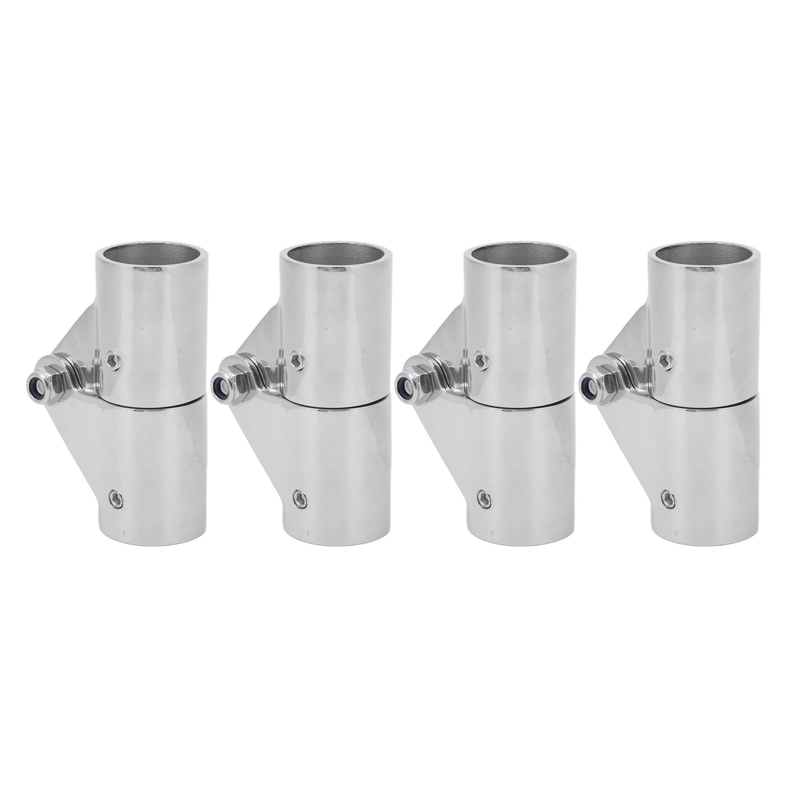 4 connettori per tubi girevoli in acciaio inox da 25 mm, per barche, yacht marini, ringhiere con giunto rotante, per yacht commerciali gonfiabili in fibra di vetro