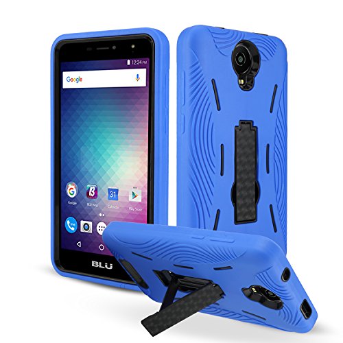 Blu Studio XL 2 Case S0270UU Heavy Duty Rugged Hard Cover with Hybrid Kickstand Case for Studio XL2 Case (HVD Bule/Black)