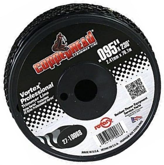 Black Professional Vortex Twisted Trimmer LINE .095 230' Spool