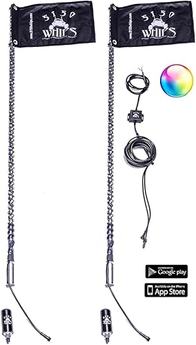 Miniatura 2 de 5150 Whips Látigos LED que cambian de color con control Bluetooth de 187 estilos, se mueven a la músicasonido, loco brillante. Crazy Strong (juego