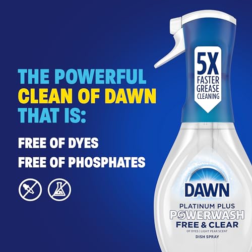 Dawn Powerwash Free & Clear Light Pear Dish Spray, Dish Soap Starter Kit, 16 Fl Oz - image 8