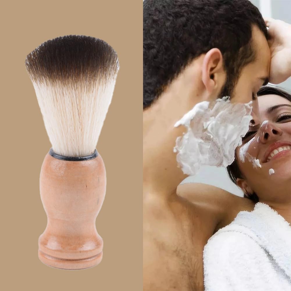 Blaireau de rasage, set de rasage 3 en 1 pour homme, blaireau à barbe, bol de rasage, support de rasage et coffret cadeau pour homme en acier inoxydable