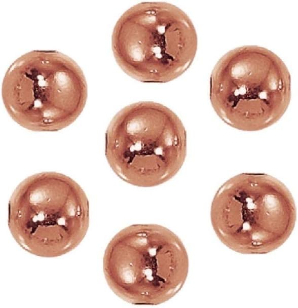 Genuine Solid Copper Hollow Seamed Beads, (3 MM - Pack of 100)