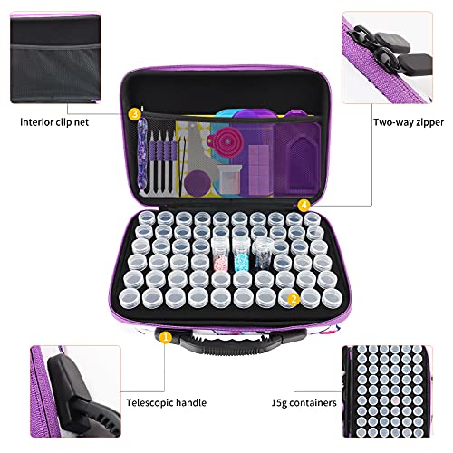 Beifumei Diamond Painting Storage Containers 60 Slot Diamond Storage Case Diamond Painting Accessories, Diamond Painting Tools Suitable For Diy 5D Diamond Art Craft Jewelry Bead Rhinestones Organizer #TOP1