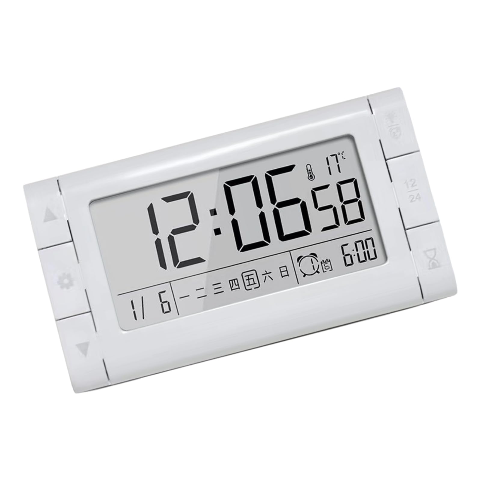 Nucelit Multifunctional LED Digital Alarm Clock with Temperature Display, Silents for Uninterrupted Sleep and Work Silents Digital Clock