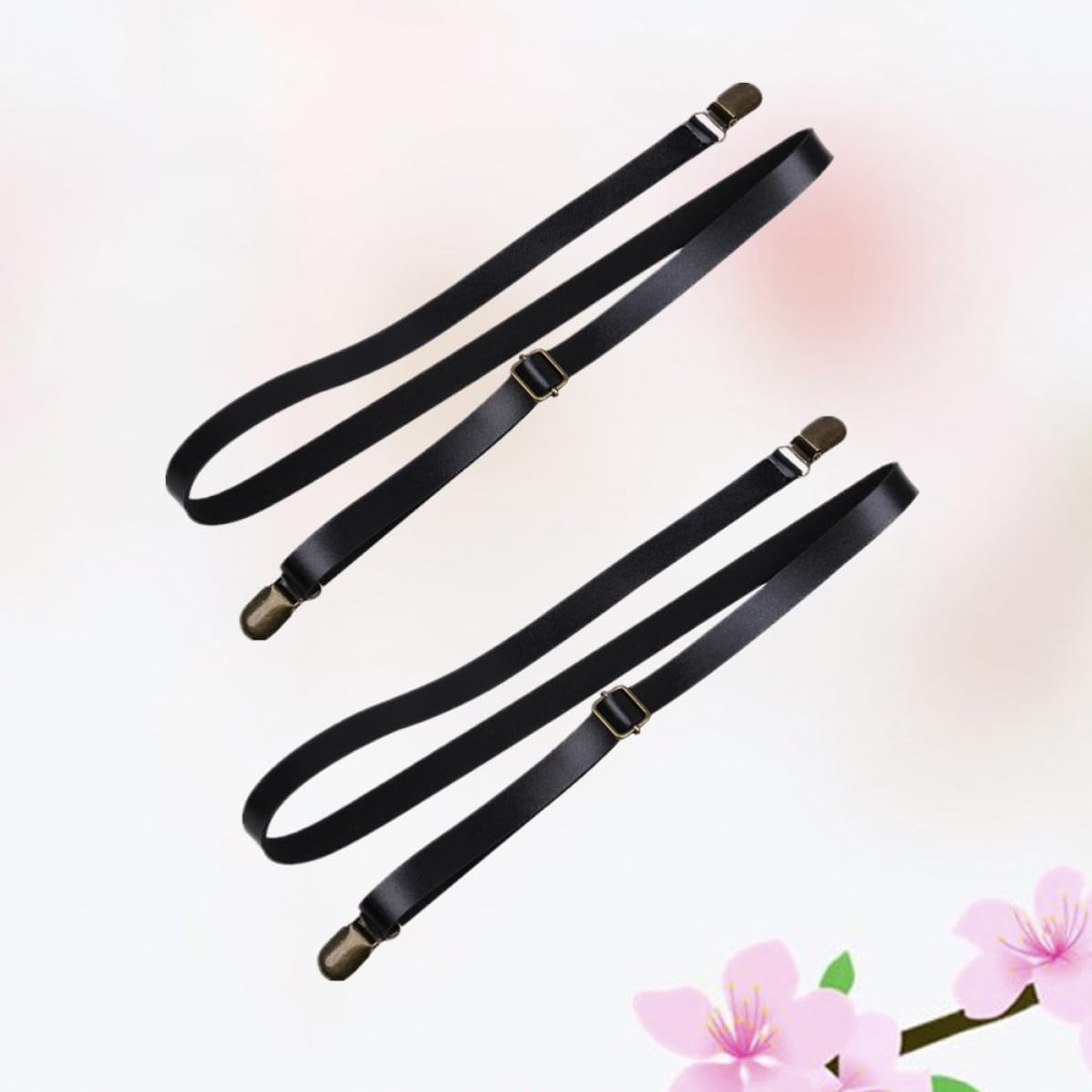 VOSAREA Adjustable Elastic Pants Suspenders Straps with Pu Leather Material 2pcs and Anti-slip Design for Boys Suitable for Daily Wear and School Use