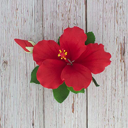 Global Sugar Art Hibiscus Sugar Cake Flowers Spray, Red, 1 Count By Chef Alan Tetreault #TOP7