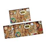 Tapis de cuisine design délicieux avec support anti-dérapant ajoutera un style différent à votre maison.