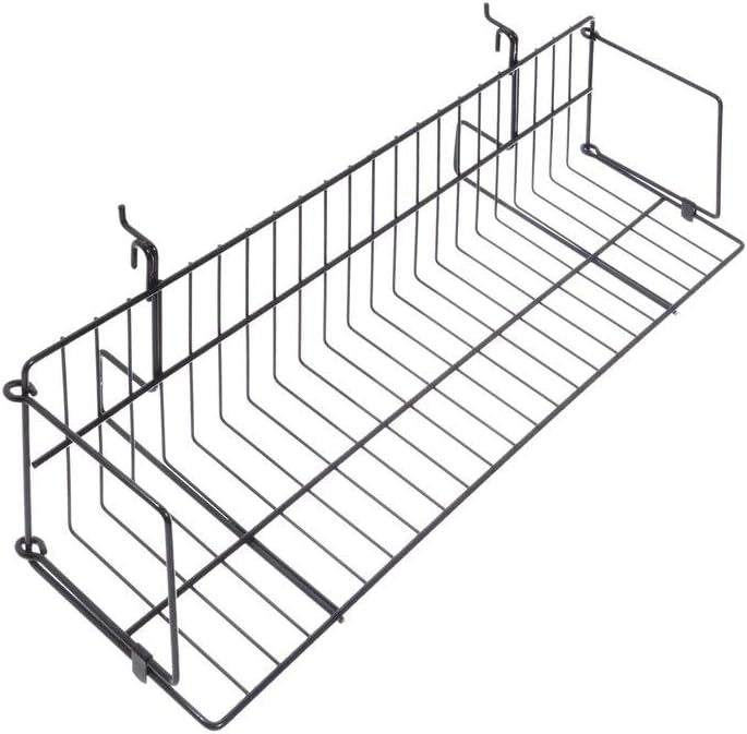 Retail Resource Hanging Video Shelf Black Wire 24 x 5 x 7