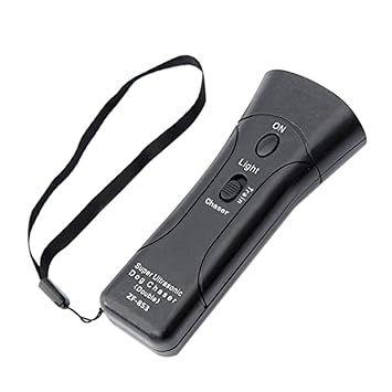 Double Ultrasonic Dog Chaser Anti Barking Stop Bark Pet Dogs Training Device Portable Handheld LED Infrared Dog Repeller Control Trainer Pet Supplies