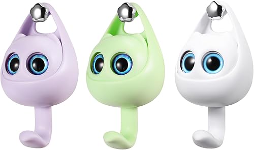 Miniatura 1 de Ganchos adhesivos creativos, 3 ganchos de gato para colgar toallas, sombreros, abrigos, bolsas de tela, cinturones, llaves, para decoraciones