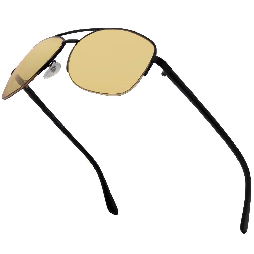 VITENZI Night Vision Glasses for Men and Women Anti Glare Safety for Night Day Driving HD Yellow Tinted Sunglasses Anzio