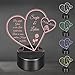 Geschenke mit Gravur zum Jahrestag Hochzeit Verlobung - Glück der Liebe - Nachtlicht - Wohnzimmer Deko - Romantisches Geschenk mit Namen personalisiert für Verliebte Paare Pärchen Hochzeitsgeschenk