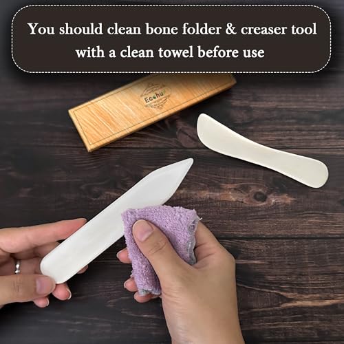 image for Ecohu Bone Folder & Creaser Tool - 2PCS - Scoring, Folding for Origami