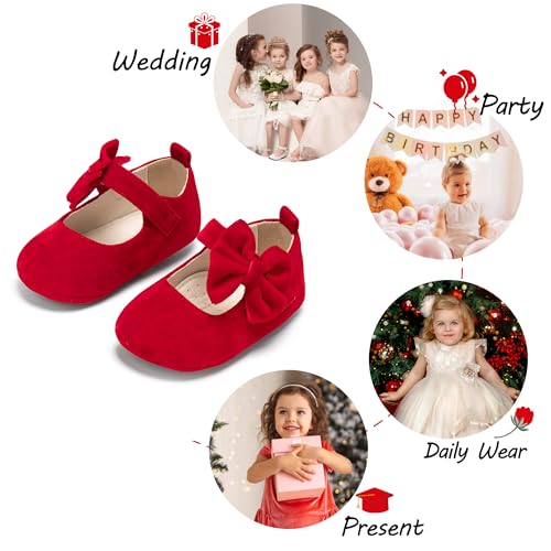 Image of PHIRAMIN Toddler Girl Mary Jane Dress Shoes-Little Girl School Uniform Shoes for Wedding Party