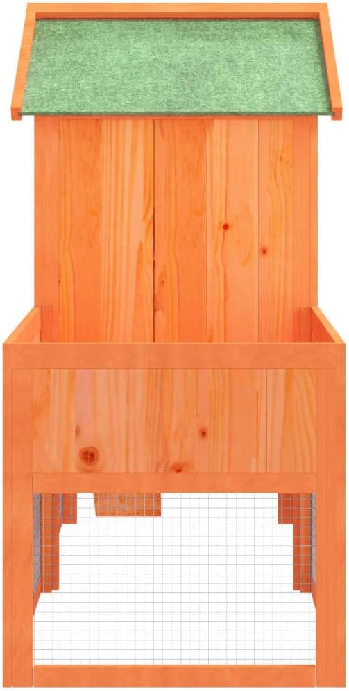 Large Outdoor Solid Pine Wood Rabbit Hutch with Run - Rustic Brown Animal Enclosure for Rabbits, Guinea Pigs, Ducks, and Cats - Durable, Spacious, Weather-Resistant Design