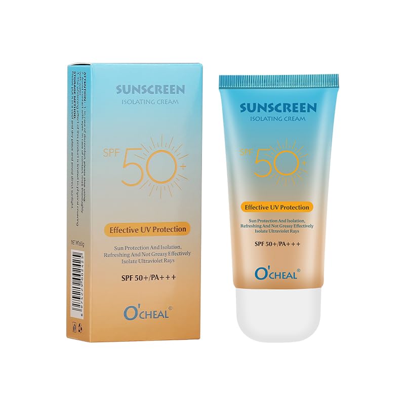 OCHEAL Sunscreen Isolating Cream Anti-aging Anti Wrinkle Moisturizing Whitening Facial Body Neck Skin Care Cream-2 12oz