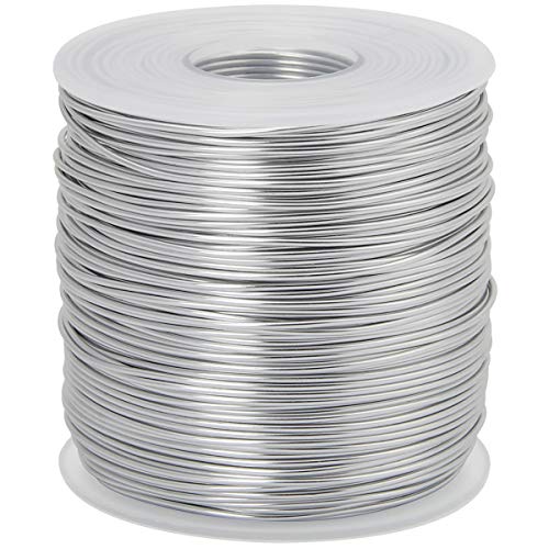 CoiTek 18 Gauge (1 mm) Aluminum Craft Wire 328 FT (100 m) - Bendable Soft DIY Metal Art Wire for Crafting - Silver