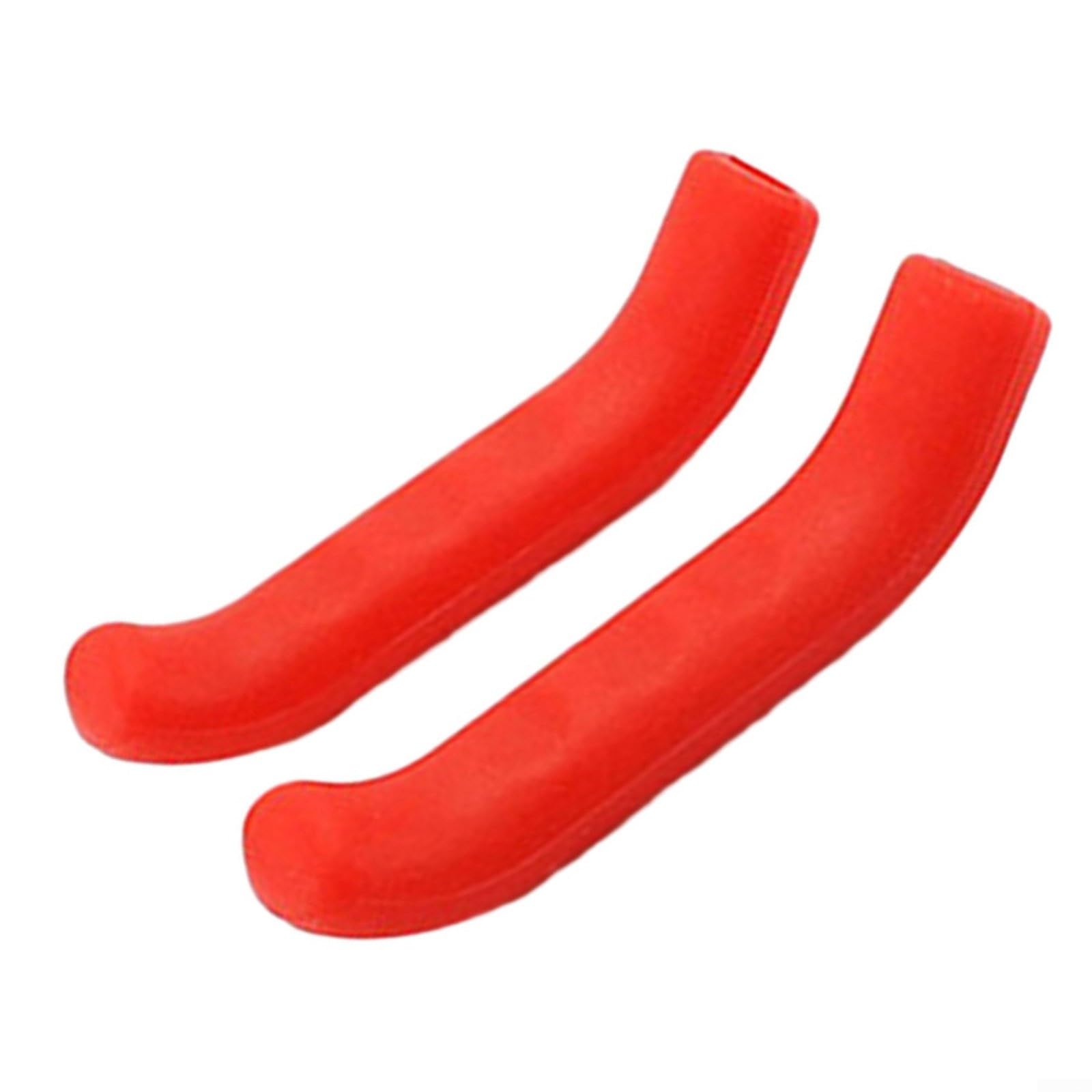 Besttoolifes Anti-Slip Brake Lever Covers For Bikes, Soft TPR Rubber Grip Sleeves To Reduce Hand Fatigue, Anti-slip Handle Cover(Red)
