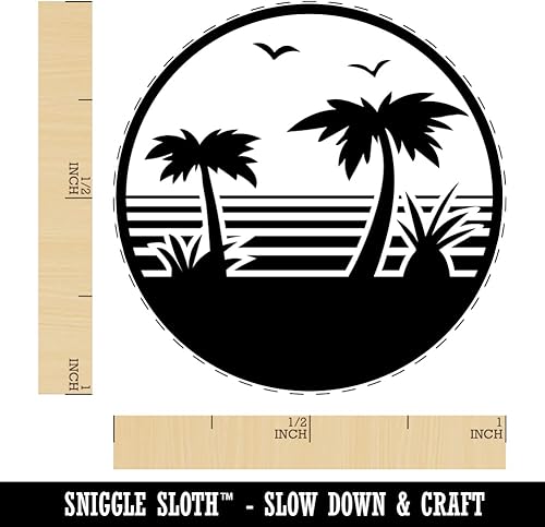 Miniatura 2 de Sello de goma autoentintado para estampado de planificadores de manualidades, 1 pulgada de tamaño mediano, tinta verde lima