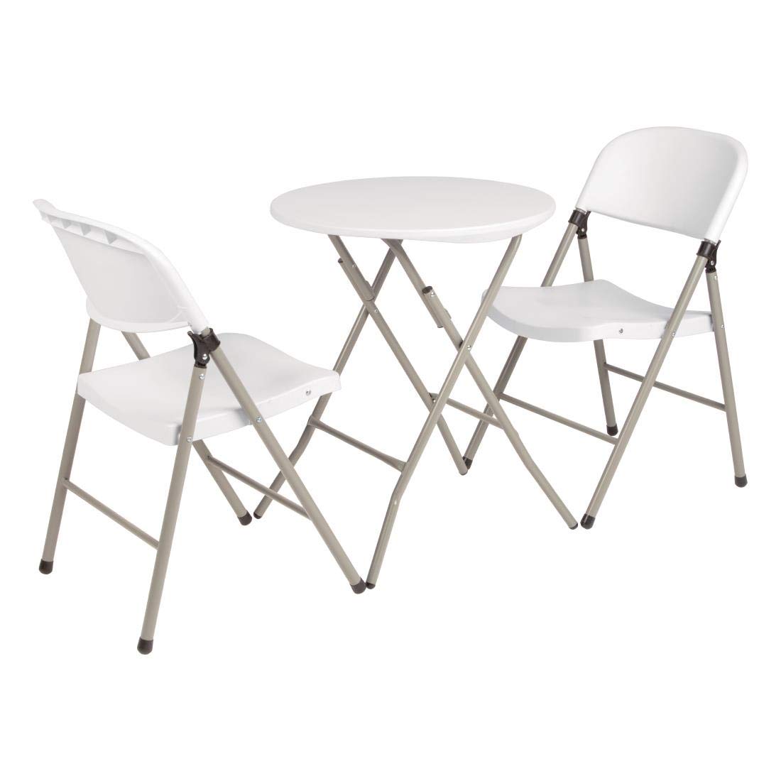 Bolero Lot de 2 chaises pliantes Blanc cassé
