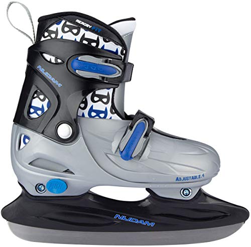 Nijdam Junior Hockey-Skates verstellbar grau/schwarz Größe 34-37 Cover