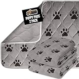 Gorilla Grip Original Reusable Pad and Bed Mat for Dogs, 40x26 inches, Absorbs 4 Cups, Oeko Tex Certified, Washable, Waterproof, Dog Crate Training, Furniture Protection Pads, Fits 40-inch Crates