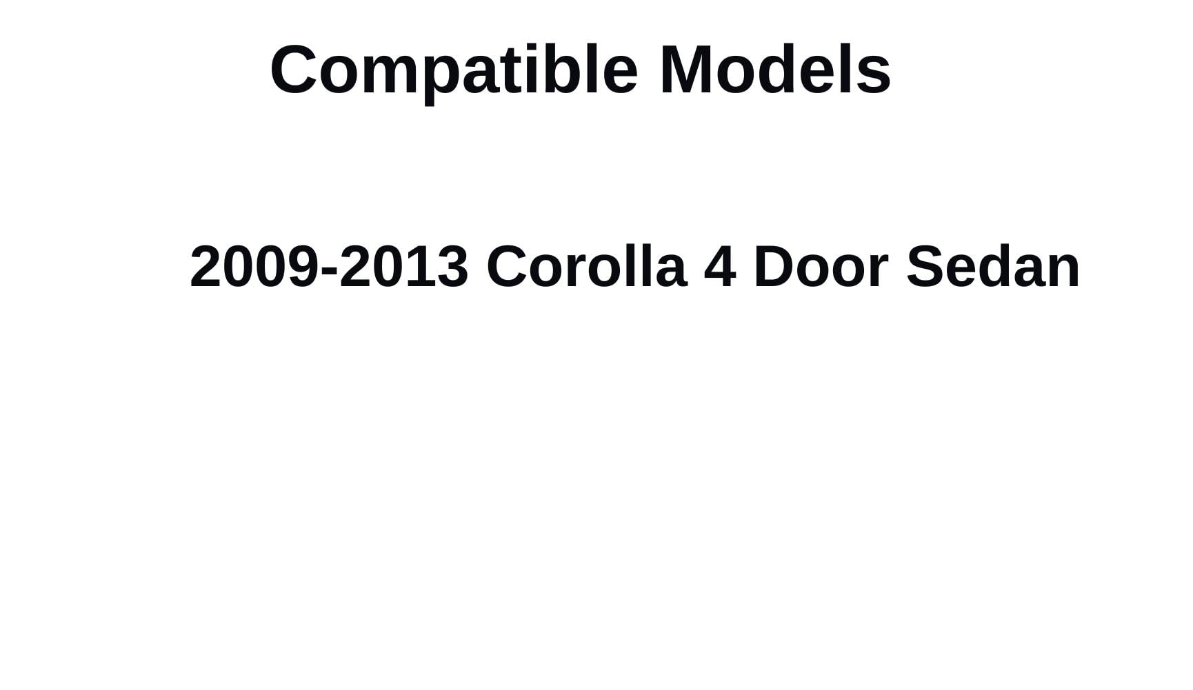 Passenger Side Front Door Window Glass (Right) For 2009-2013 Toyota Corolla Sedan (USA Built, Non-J VIN)