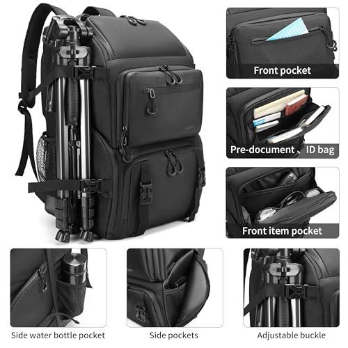 Image of Rabjen DJ Backpack for Club Gigs, DJ Mixer Case Compatible with Pioneer DJ DDJ-REV1, DJ Controller, Novation Launchkey 37 Key Keyboard and More Equipment
