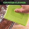 SURDOCA Dough Scraper Bench Scraper - 3P 4.7x3.7" Plastic Flexible Bowl Scraper, Sharp Edge & Angles Cake Scraper. Non-Slip Bakeware Decorating Tools Sculpting & Modeling Tools - Green+White+Green #4