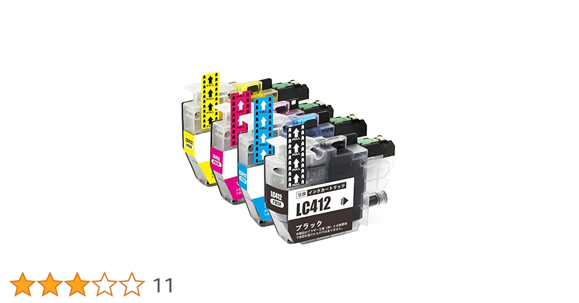 Amazon.co.jp: Brother用 LC412-4PK 互換インクカートリッジ