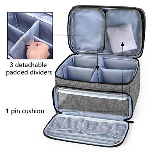 Sac rangement kit couture boite accessoires et matériel gris - 4