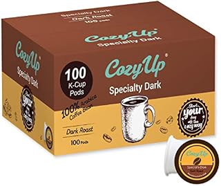 CozyUp 100-Count Specialty Dark Roast Blend Coffee Pods for Keurig K-Cup Brewers, Dark