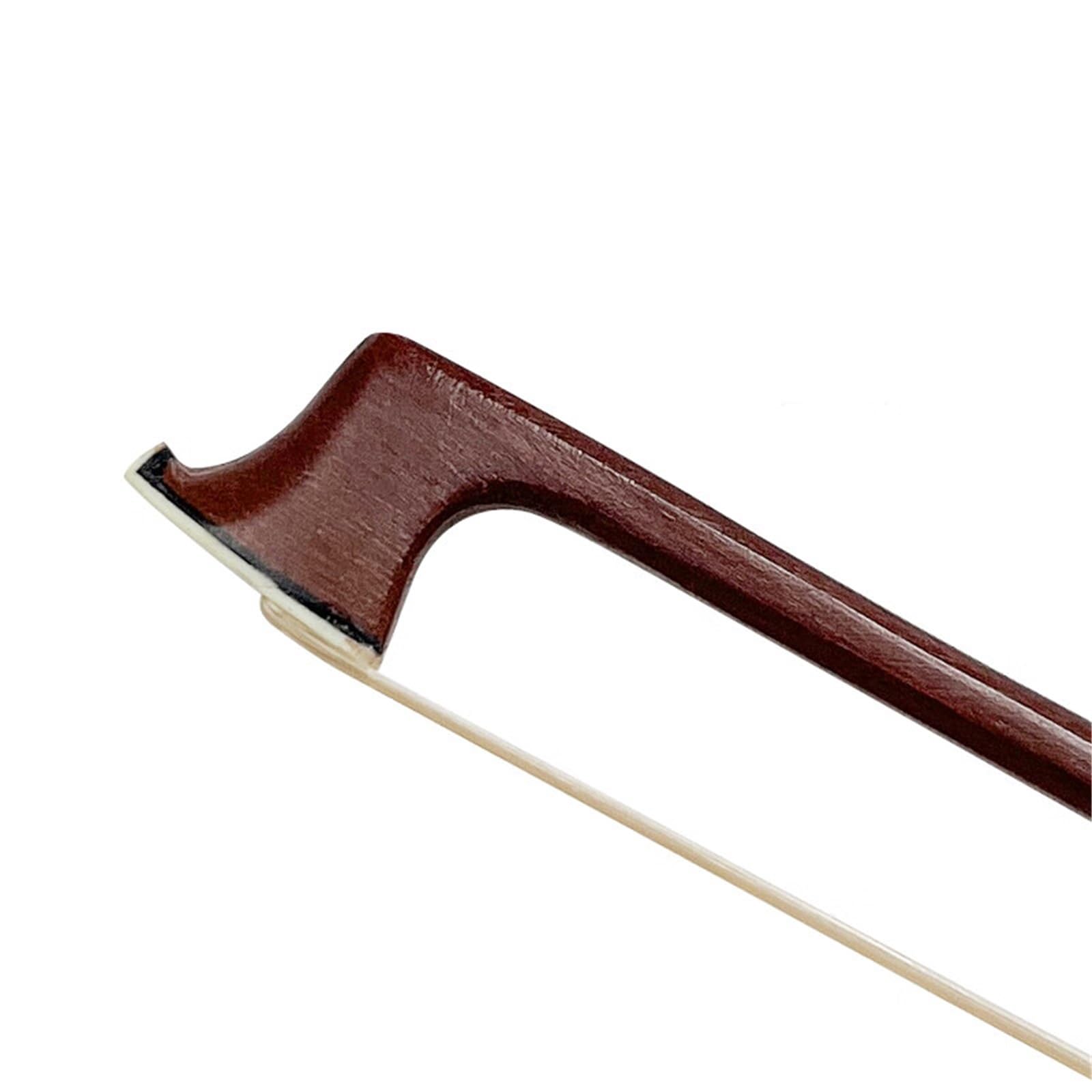 principiante Práctica Arco Violín Varilla para arco de violín pelo de cola de caballo natural arco profesional de madera brasileña de grado de rendimiento marrón 3/4(3/4)