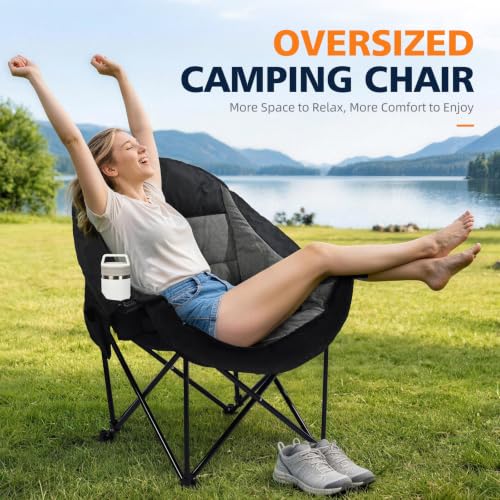 Silla de Camping Oversized - Silla de Césped Acolchada Resistente para Adultos miniatura 2