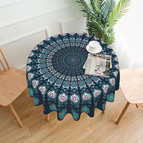 Tiehrpr Round Tablecloth 60 Inch Boho Table Cloth Stain Resistance Water Repellent And Wrinkle-Free For Indoor And Outdoor Decor Use #TOP6