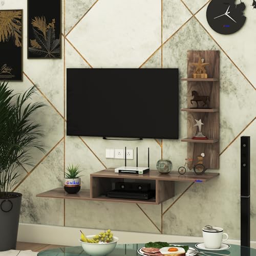 Image of Thomas Engineered Wooden TV Unit /TV Stand /Wall Mounted TV Unit /TV Cabinet /TV Entertainment Unit (CoachWood) - Ideal for Upto 43 inch(D.I.Y)