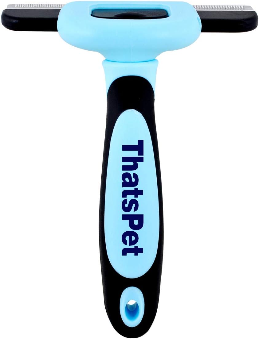 ThatsPet Deshedding Dog and Cat Shedding, Long & Short Hair Pet Undercoat Grooming & Shedding Brush Tool, Small, Medium and Large, Blue