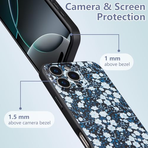 Coque iPhone 16 Pro Max fleur magnétique compatible MagSafe silicone antichoc
