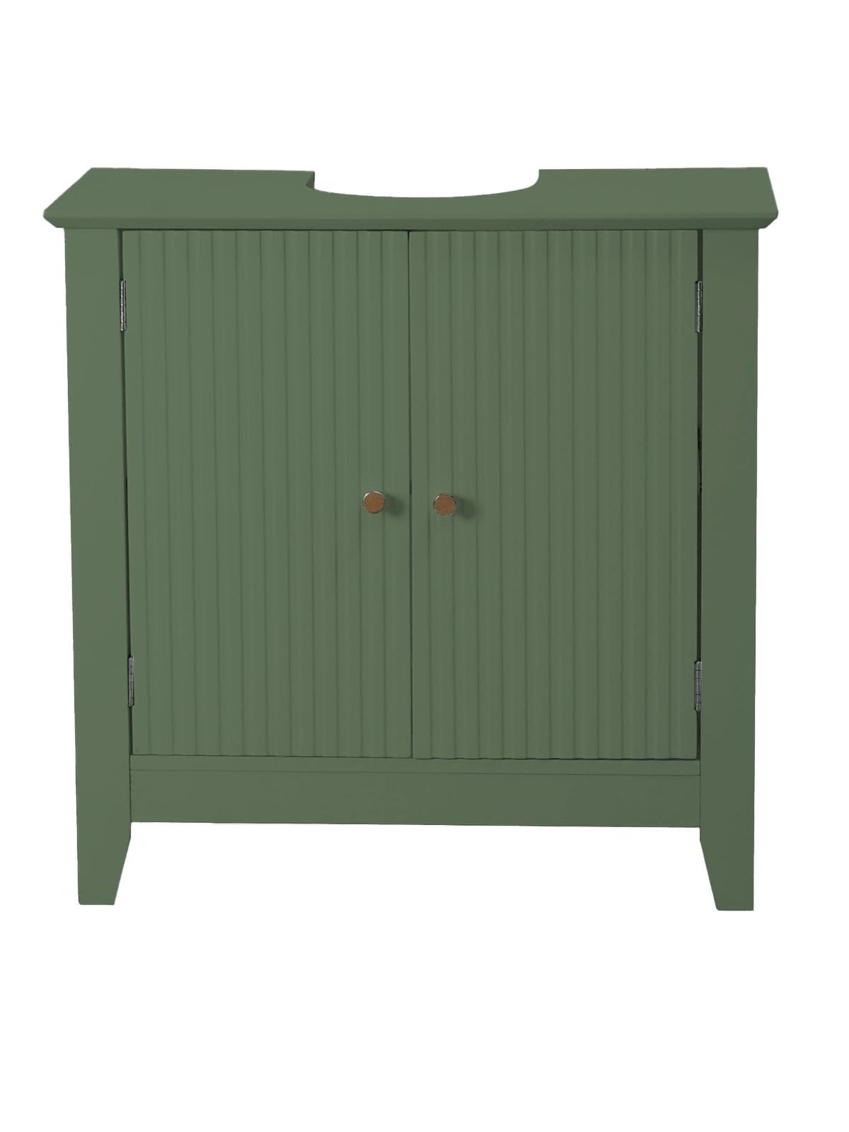EOSVALO Waschbeckenunterschrank, Modernes und Waschbecken mit Unterschrank U-förmiges Design Badezimmerschrank69 x 35 x 16cm; 2 Türen und EIN Fach; Geeignet für Badezimmer Grün