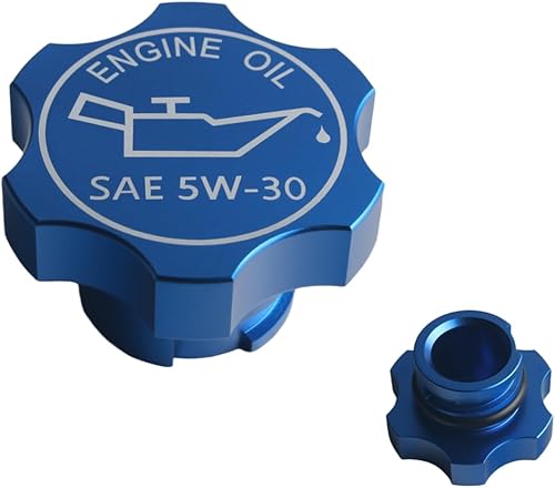 Miniatura 10 de DEWHEL Tapa de llenado de aceite de motor de aluminio color rojo compatible con GM 1992-2018 Número de referencia FC208 FC242 FC219 FC243 FC252