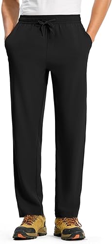 Rdruko Men's Sweatpants Lightweight Quick Dry Workout Joggers Running Gym Athletic Track Pants with Pockets