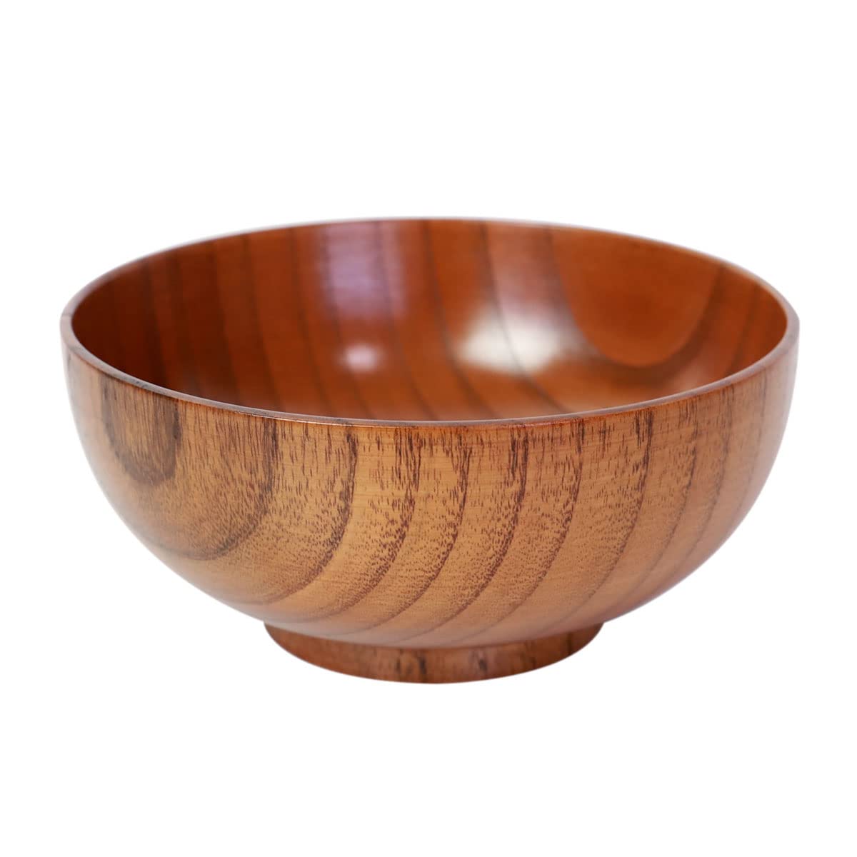 Natural Wooden Udon Bowl, Lacquered 7.1"