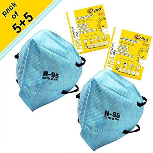 N 95 Pink ear loop 5 layer 10 PIECE COMBO OF N95 mask reusable, washable, breathable 5 layer mask with EAR loop ( Free Size, Pack of 10)