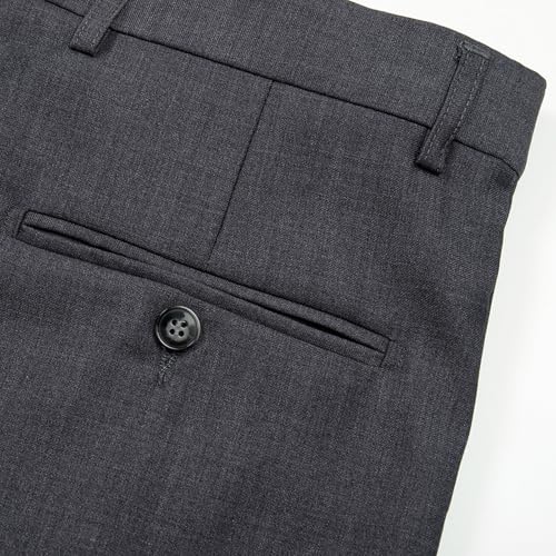 Mens Formal Trousers, Plus Size High Waist Casual Business Office Work Smart Straight Leg Pants Dress Pants Comfort Loose,9XL,Grey4