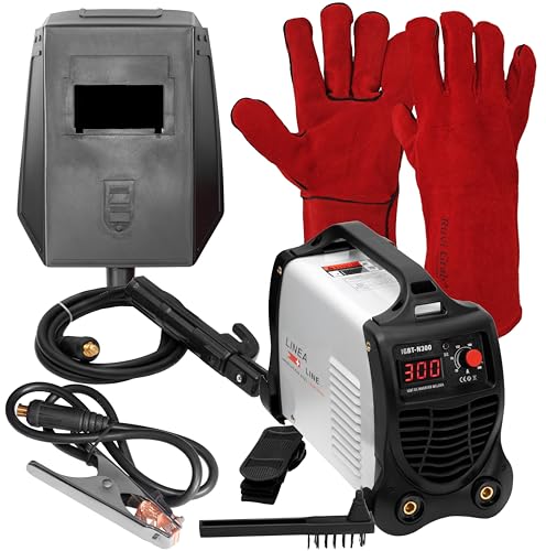 LINEA Soldador Inverter profesional 300A, Maquina de Soldar Electrodo, con GUANTES DE SOLDAR, Soldador Electrodo, Grupo de Soldar IGBT, Soldadora Inverter Soldadura TIG, GUANTES DE SOLDAR