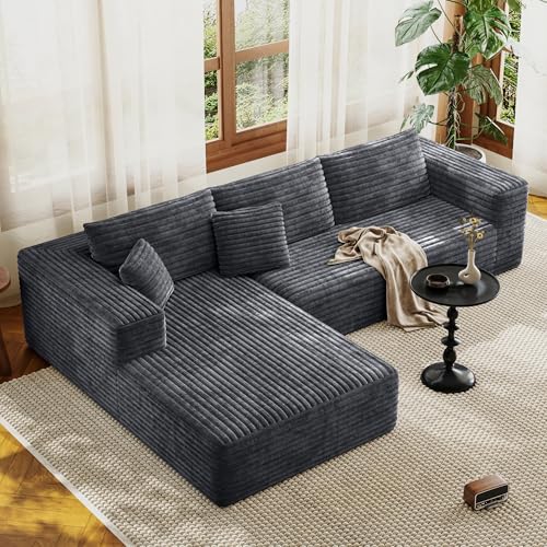 Fancyfire Boneless Sectional Couch for Living Room, Modular Sectional Sofa