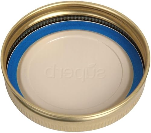 Miniatura 4 de Tapas para conservas de tarro de masón de boca regular con bandasanillos de frasco, fabricadas en los Estados Unidos, 24 tapas y bandas